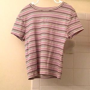H&M purple stripe top